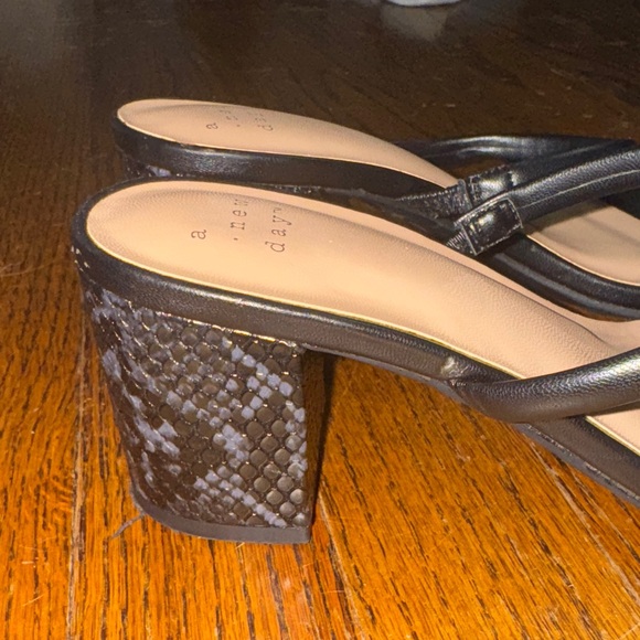 a new day Black Strappy Heels - Picture 3 of 5